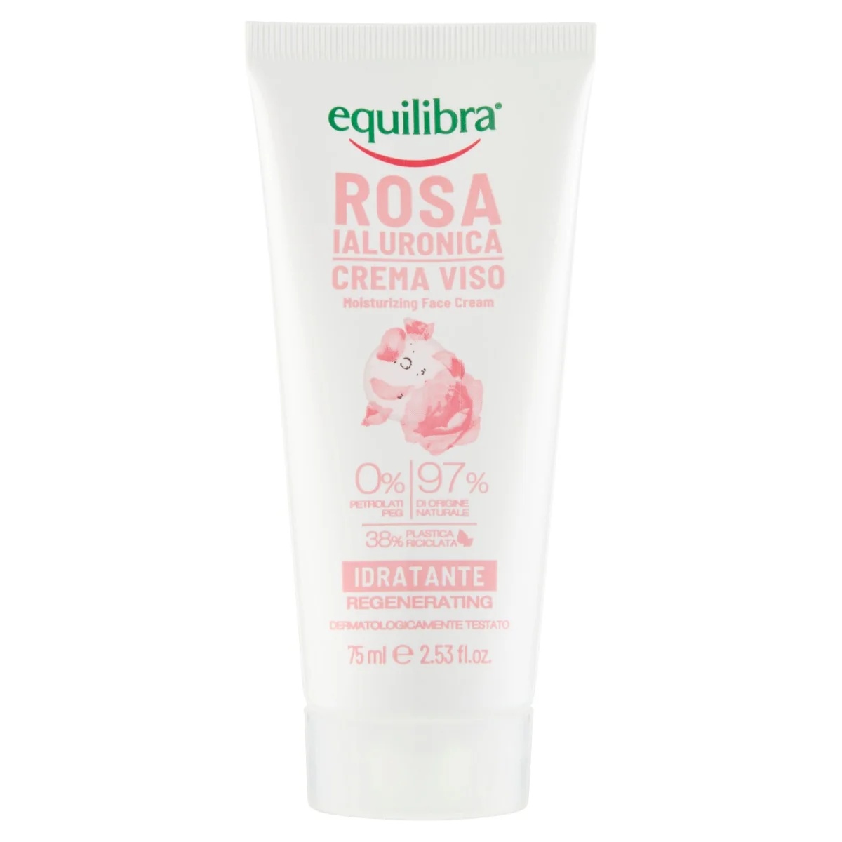 EQUILIBRA Hydraterende crème Equilibra Face Pink 75 ml met hyaluronzuur