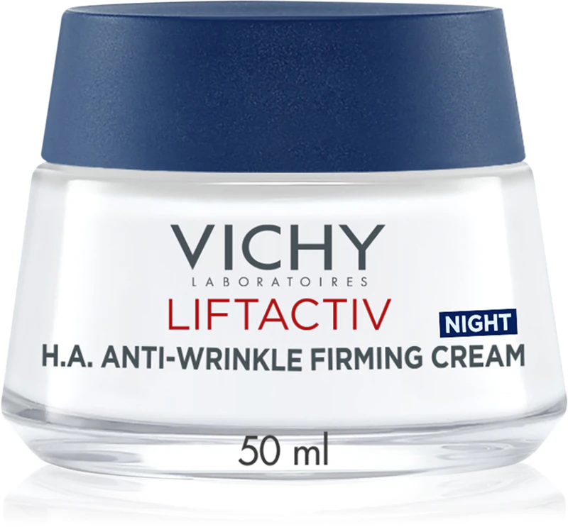 Vichy Liftactiv HA Creme Noturno Firmador Antirrugas: creme noturno firmador e antirrugas com efeito lifting.