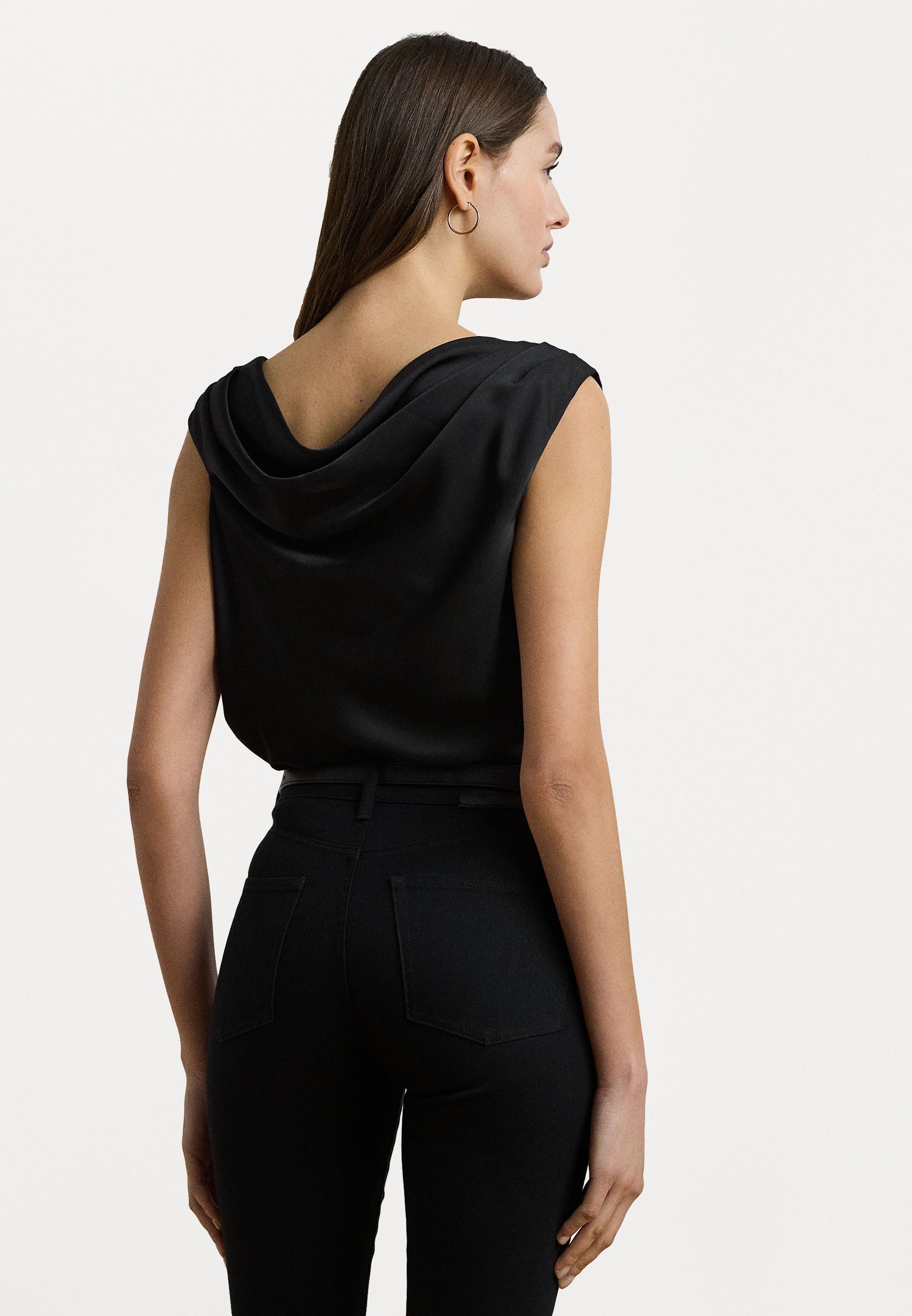 Lauren Ralph Lauren Satin Charmeuse Off-Shoulder-Bluse - Bluse - schwarz