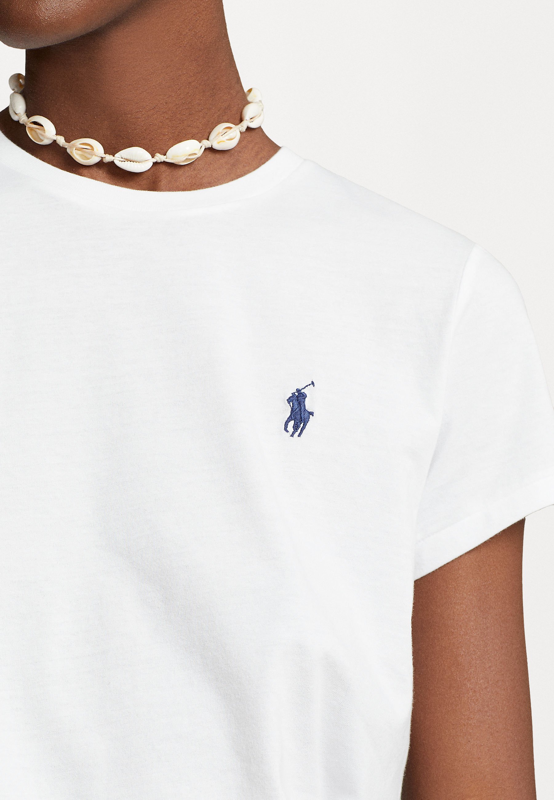 Polo Ralph Lauren COTTON JERSEY CREWNECK TEE - Tricou simplu - alb