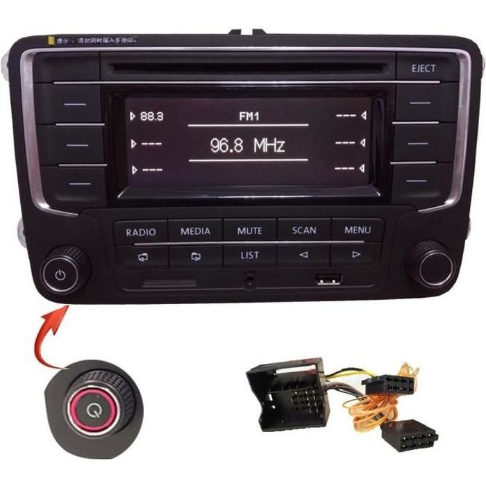 RCN210 Car Radio + CAN CD MP3 AUX USB Adapter for VW Golf 5 6 MK5 6 Passat B6 Caddy Tiguan