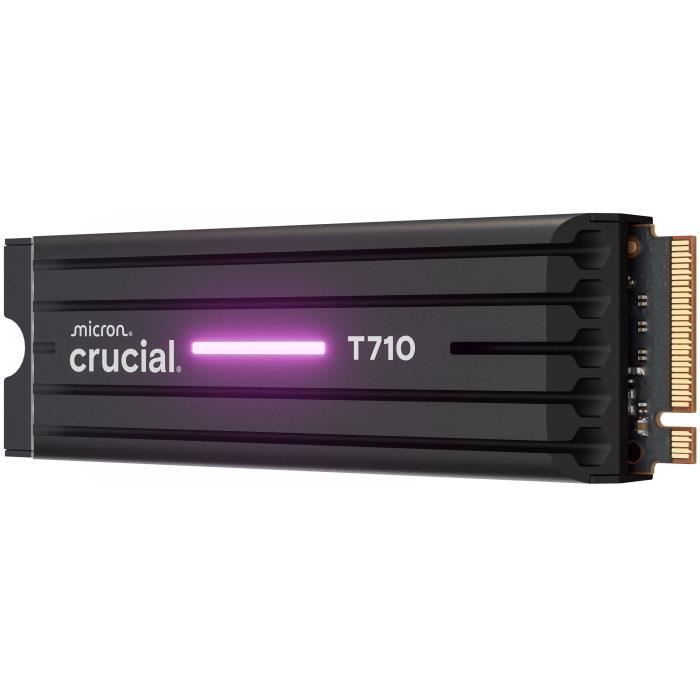 CRUCIAL - SSD interne - T710 - 1 To - avec dissipateur - PCIe Gen5 NVMe M.2