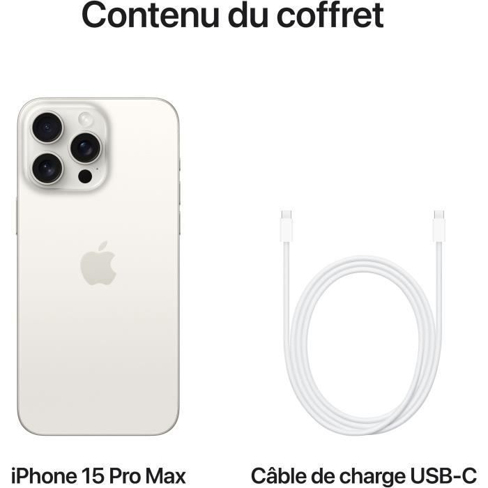 iPhone 15 Pro Max 256GB Branco Titânio