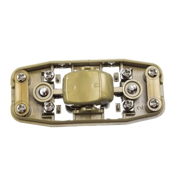 Interruptor de lámpara - Dorado - Con alivio de tensión y contactos de tornillo - 6 A 250 V~