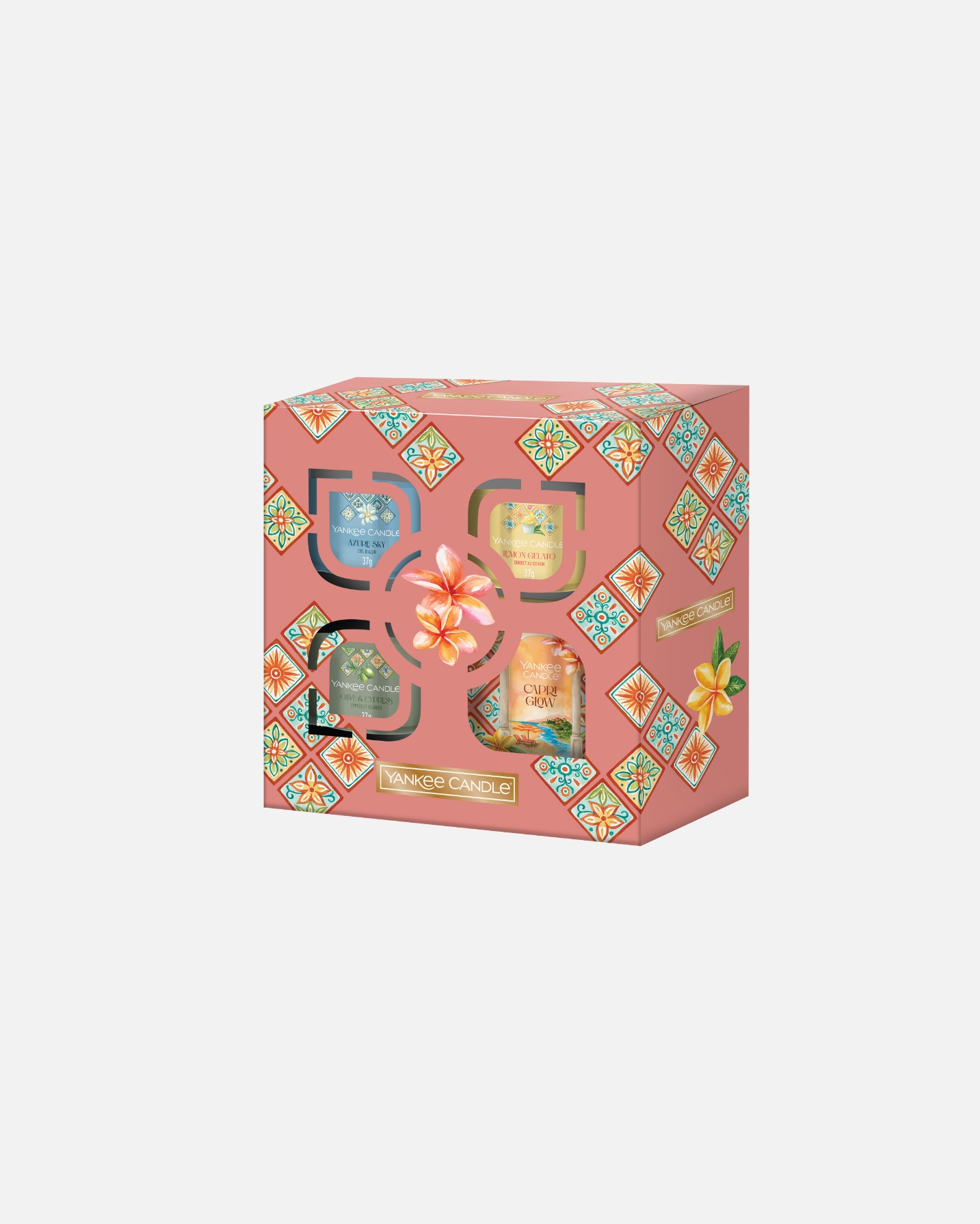 YANKEE CANDLE Coffret cadeau avec 1 petite bougie et 3 Mini Bougies Votives Remplies