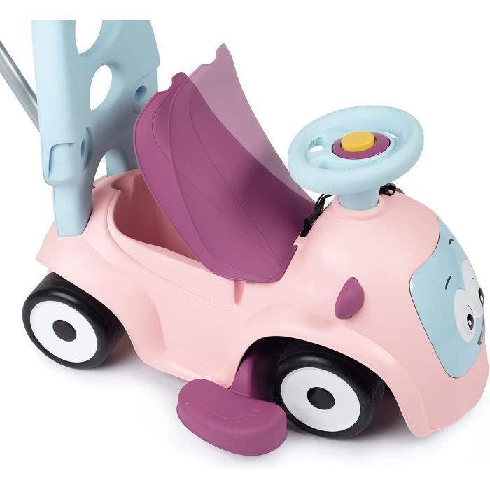 Smoby - Maestro Giocattolo Cavalcabile Rosa - Per Bambini dai 6 Mesi in su - Regolabile - Ruote Silenziose - Clacson