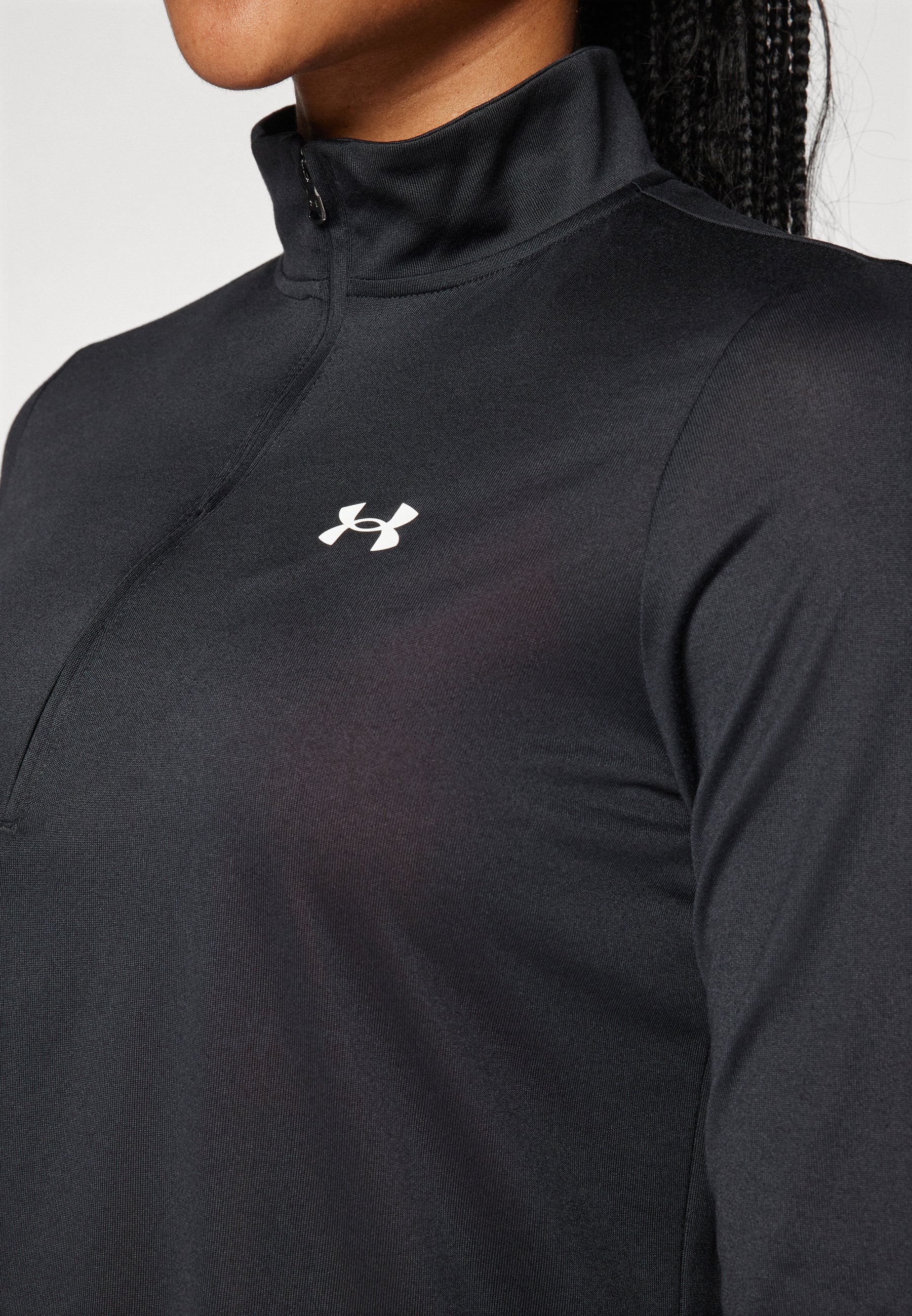 Maglia a maniche lunghe Under Armour TECH 1/2 ZIP SOLID - nero/bianco