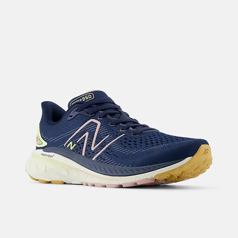 Mousse à ongles Fresh Foam X 860v13 pour femme - Bleu marine NB avec rose orb et indigo vintage