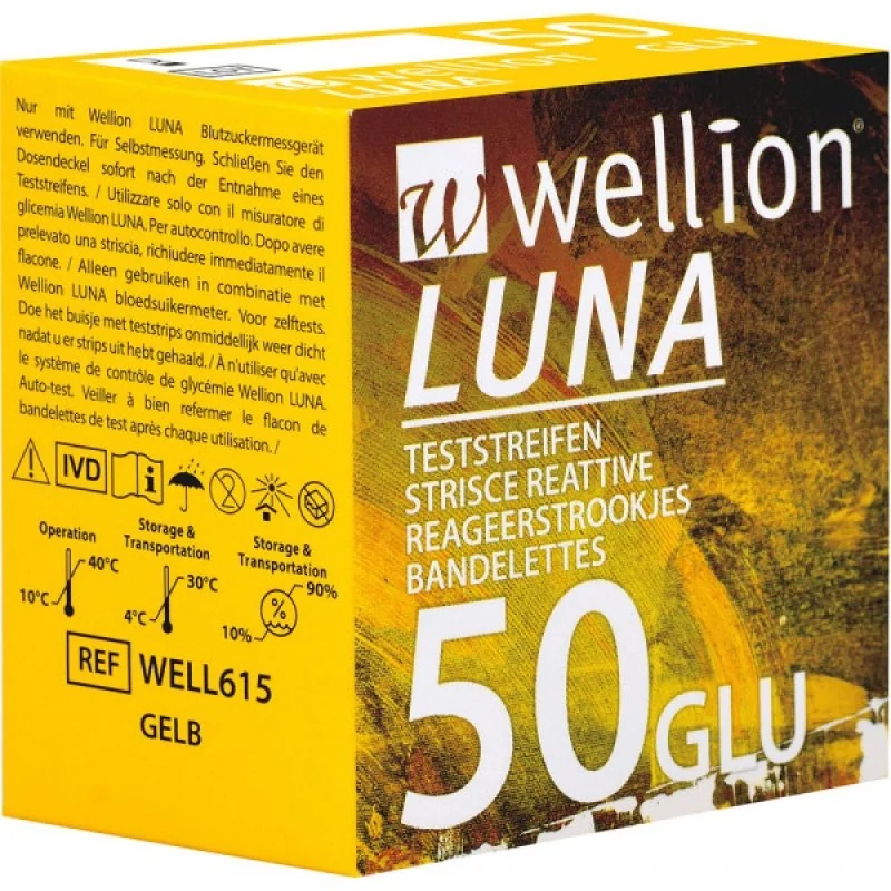 WELLION Wellion Luna 50 bandelettes de test de glycémie