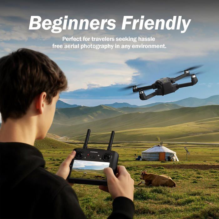Dron GPS TRAHOO - Modelo profesional - Pantalla HD de 4,5