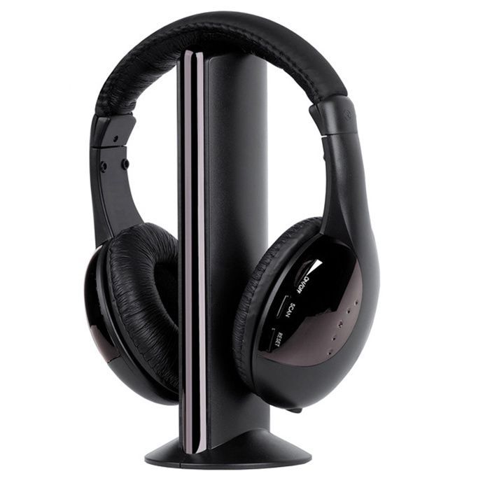 Casque radio sans fil mont sur la tte cinq en un TV TV ordinateur casque sans fil 1 pices. Label