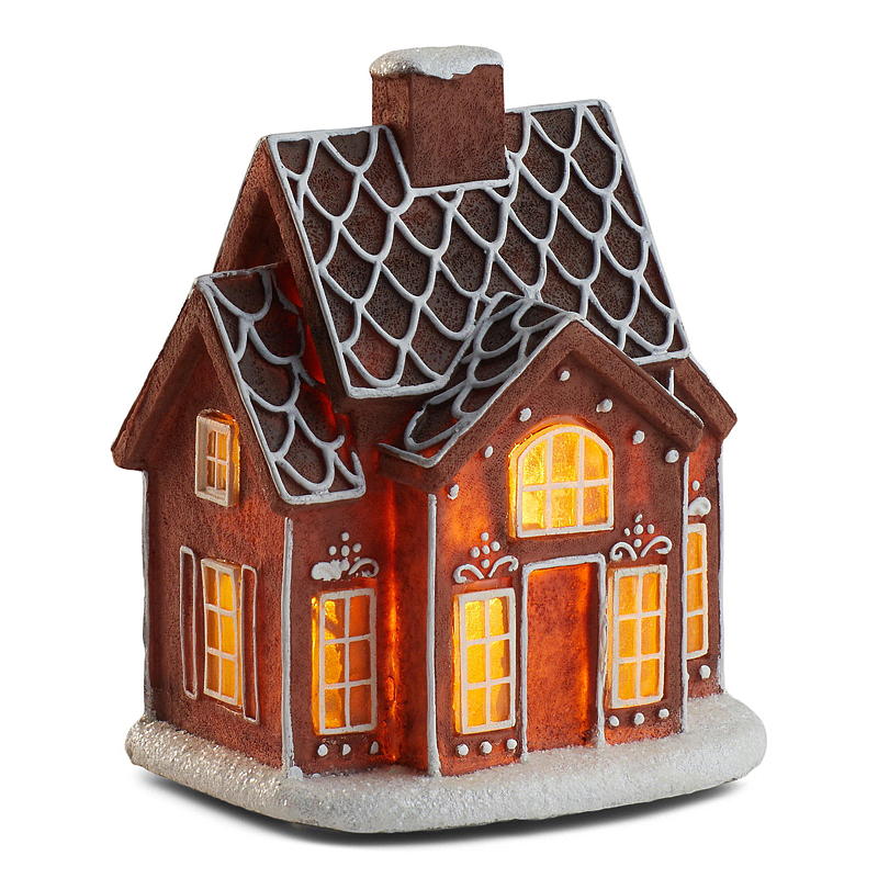 Hem Pepparkakshus 13,5x9,5x16 cm med ljus