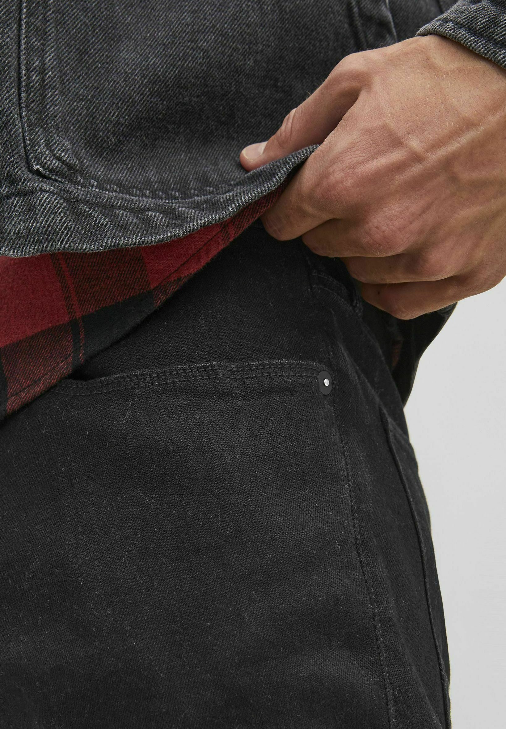 Jack & Jones Clark - Rechte jeans - zwarte denim