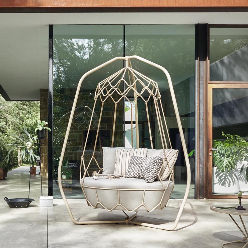 Panier suspendu pour balcon, balancelle nordique d'extérieur, fauteuil à bascule, canapé double de loisirs pour villa de cour