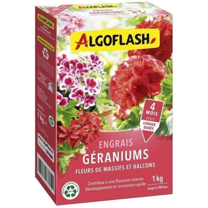 Fertilizante ALGOFLASH NATURASOL para gerânios, canteiros de flores e varandas - 1 kg