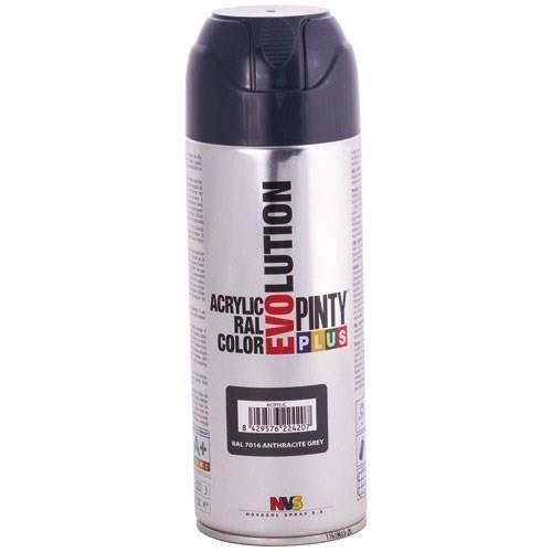 Pinty Plus Evolution Matte Acrylic Paint - NOVASOL - 400ml Spray Can - Anthracite Grey RAL7016