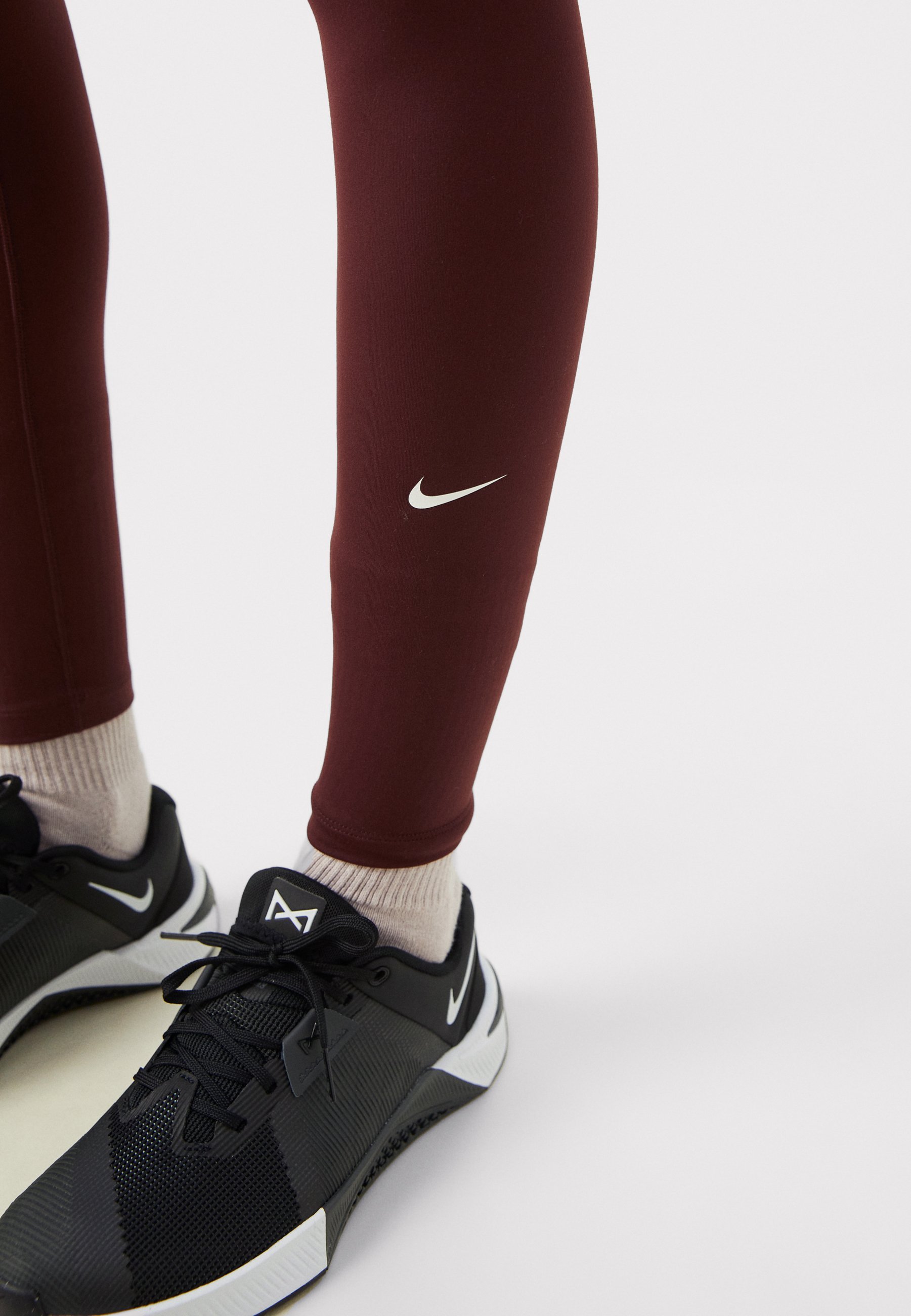 Nike Performance Leggings - bordeauxrood/wit