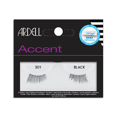 Ardell Accent 301 Black Duo samolepicí umělé řasy, hustota a délka, 1 ks.