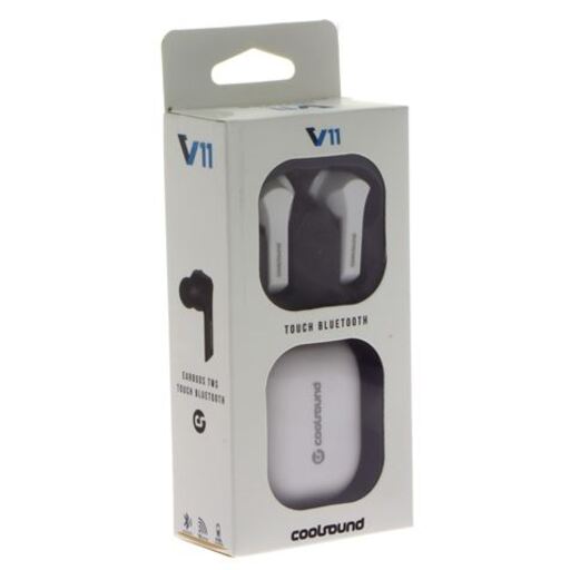 Écouteurs intra-auriculaires TWS V11 Touch Bluetooth 5.0 Coolsound Blanc