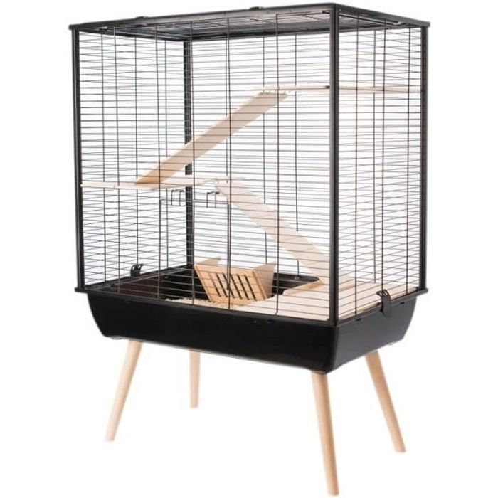 Jaula - Zolux - Neo Cosy - Negra - 78x48x80 cm - Para roedores grandes