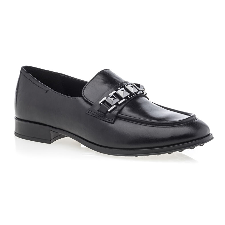 Schwarze Damen-Loafer/Bootsschuhe