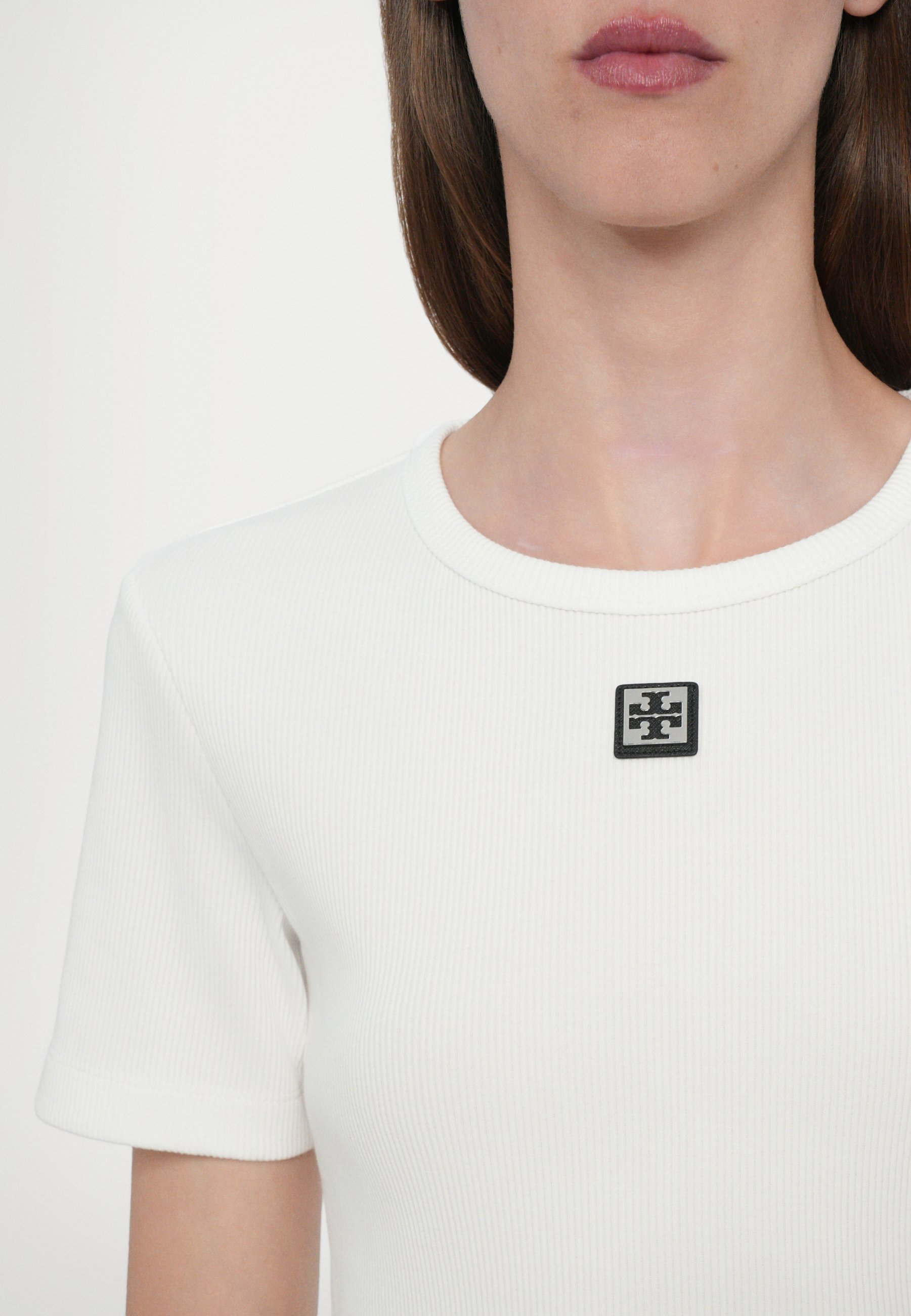 T-shirt basique à logo Tory Burch - blanc neige