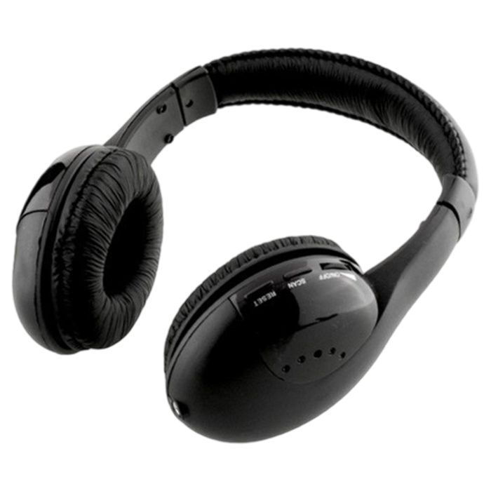 MH2001 Cuffie wireless professionali, cuffie TV wireless classiche cinque in uno, 1 pezzo. Etichetta