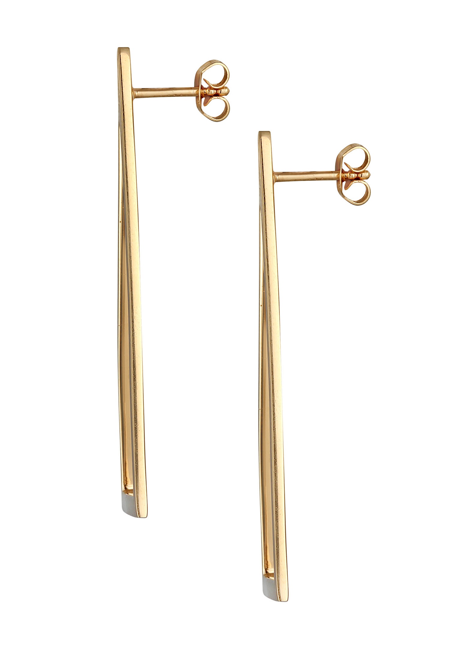Elli PREMIUM Elli PREMIUM Boucles d'oreilles Femmes pendentif d'oreilles triangle géo tendance en argent sterling 925 plaqué or