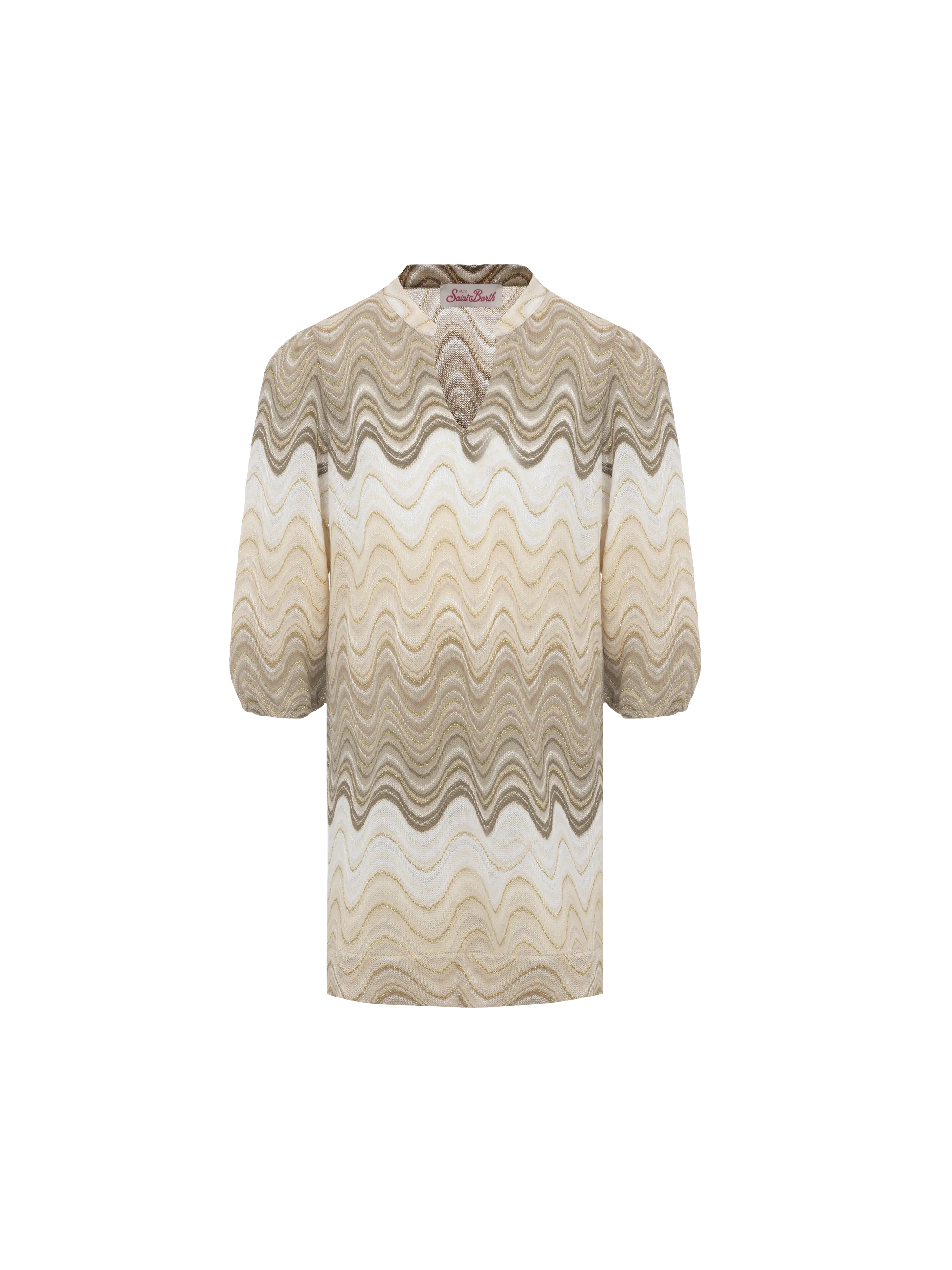 Abito corto in maglia raschel oro Imany Jr