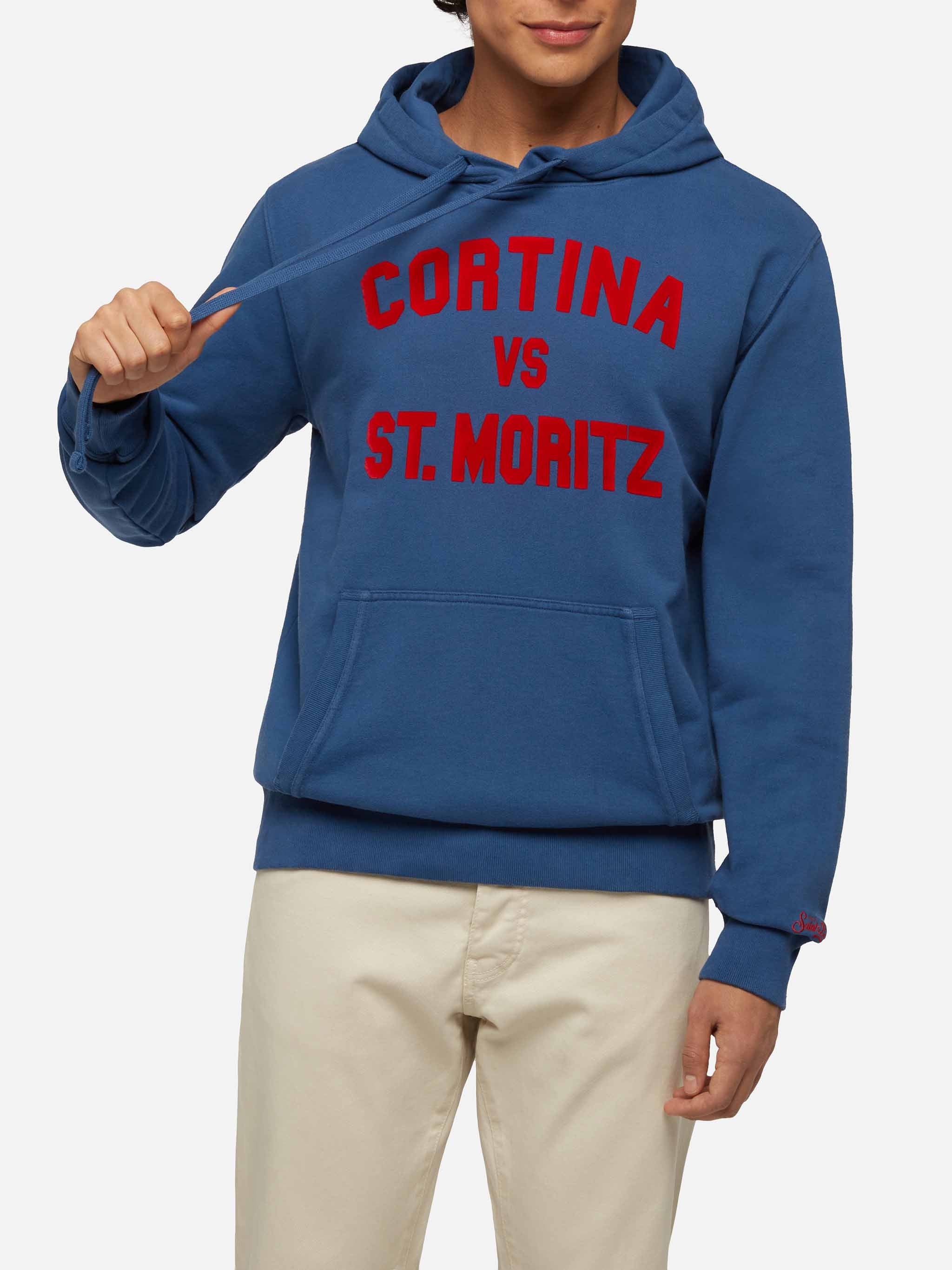 Tribeca katoenen fleece sweatshirt met Cortina vs. St. Moritz print