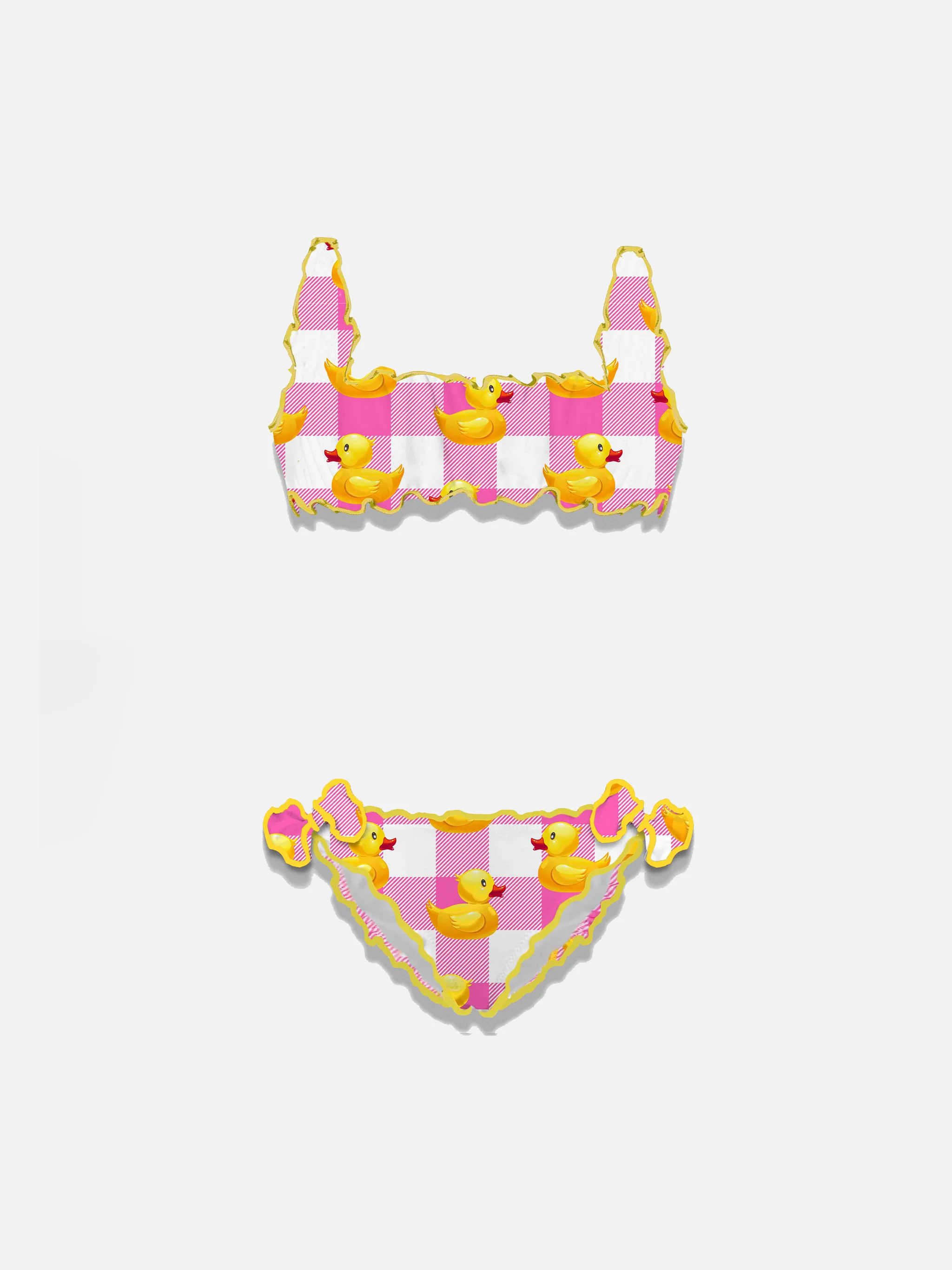 Roze Vichy papieren babybikini