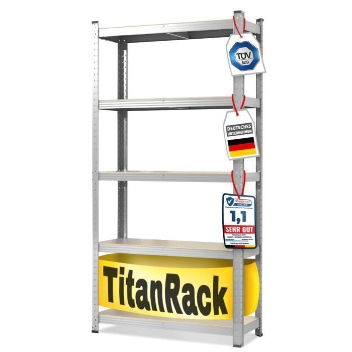 Estantería metálica reforzada de alta resistencia Grizzly, 5 niveles, 180 x 90 x 60 cm, carga máxima: 875 kg