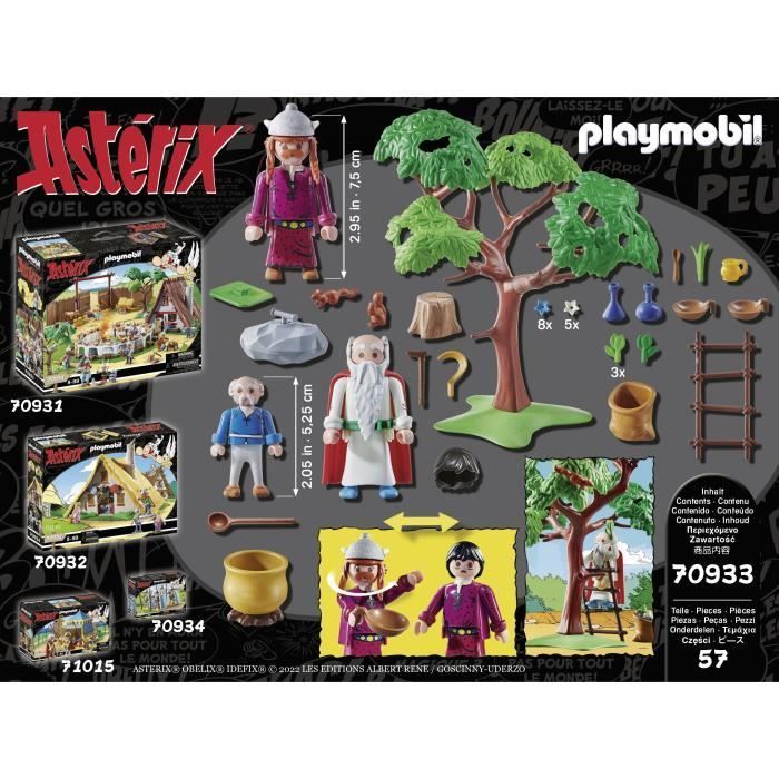 PLAYMOBIL 70933 Panoramix and Magic Potion Cauldron, Asterix, Adult and Child, Ages 5+