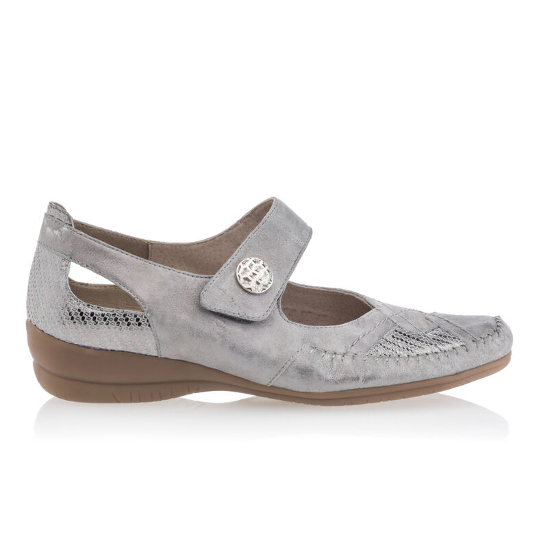 Zapatos cómodos para mujer, color gris.