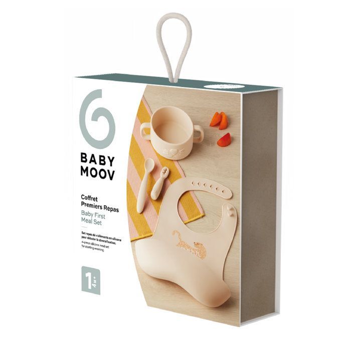 Babymoov - Silicone Baby First Meal Set - Weaning Tableware - Developed with an Occupational Therapist - Mini Roar