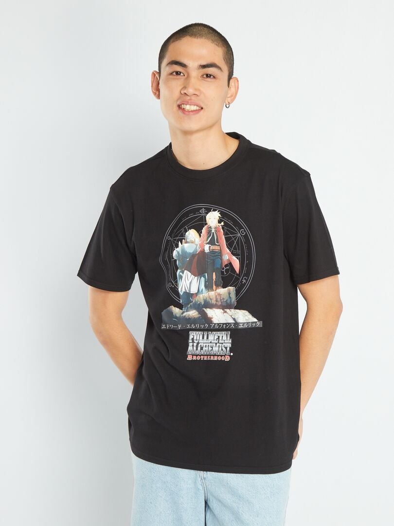 'FullMetal Alchemist' T-shirt - ZWART