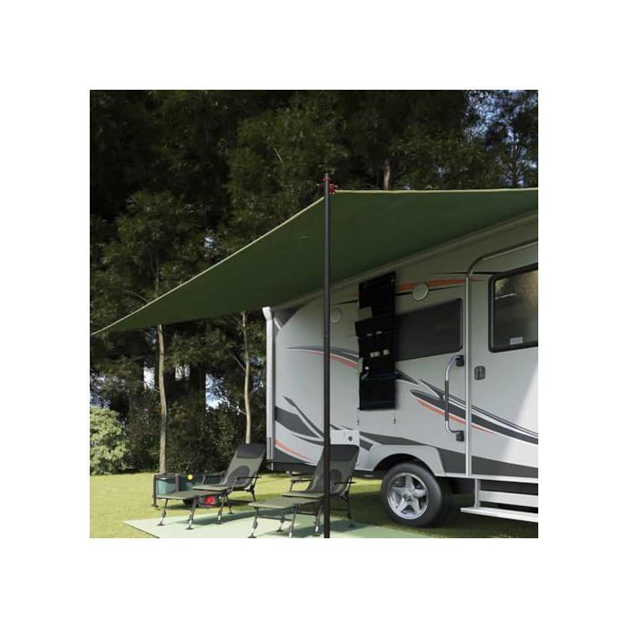 Lona impermeable para camping - vidaXL - 460x240 cm - Verde - Resistente al fuego - Resistente al viento - Portátil