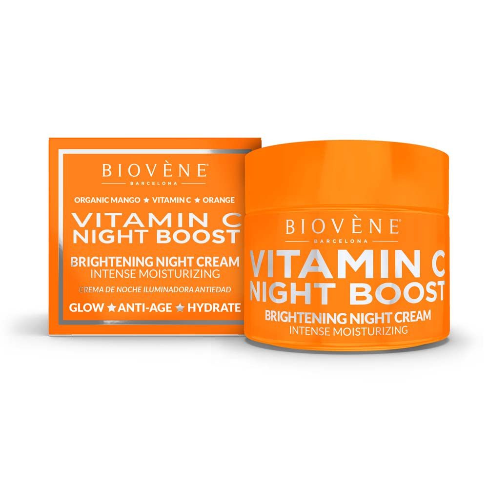 Ноћна крема са витамином Ц Night Boost, осветљавајућа крема против бора и старења
