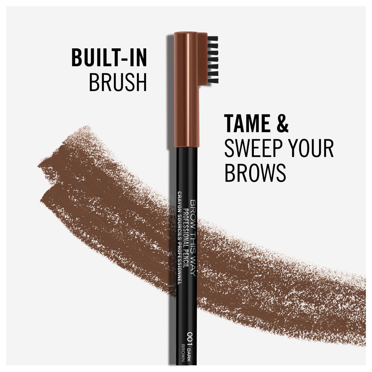 Rimmel uzacu zīmulis tumši brūns 001 1g Professional