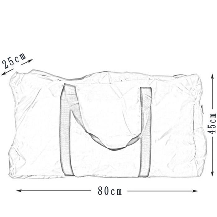 Grand Sac de Rangement Gonflable pour Kayak,WOVTE Sac à bagages en tissu Oxford Résistant à l'usure et à la Saleté,Noir