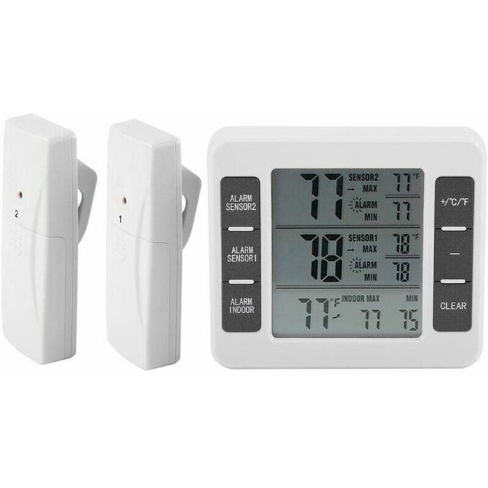 Thermomètre Numérique - XVX - Modèle Sans Fil - Alarme Sonore - Affichage Min/Max - Haute Précision