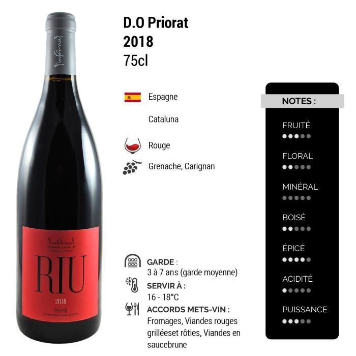 L'Infernal Riu Rouge 2018 - Lote de 3x75cl - L'Infernal - Combier - Vino Tinto - Origen España - Denominación de Origen Priorat