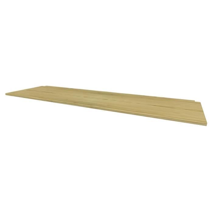 Escritorio para cama alta - ABC FURNITURE - Largo 200 cm - Color miel - Madera maciza