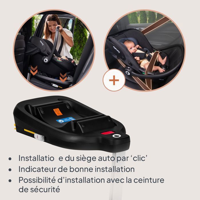 Cadeira auto LIONELO Astrid i-Size (40-87 cm) com base ISOFIX - ADAC - Cadeirinha infantil - Leve - Verde