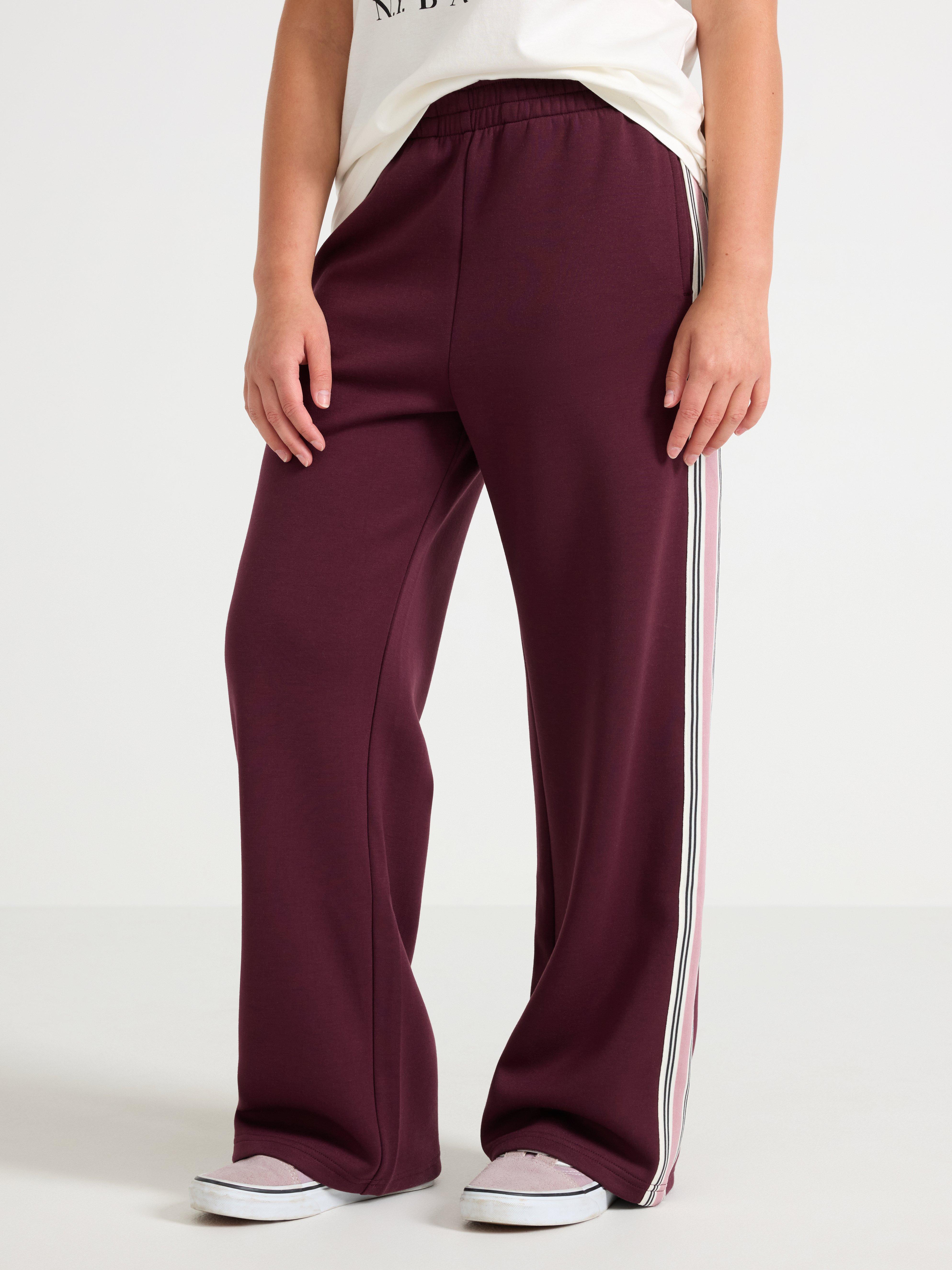 Pantaloni tricotați liliac închis