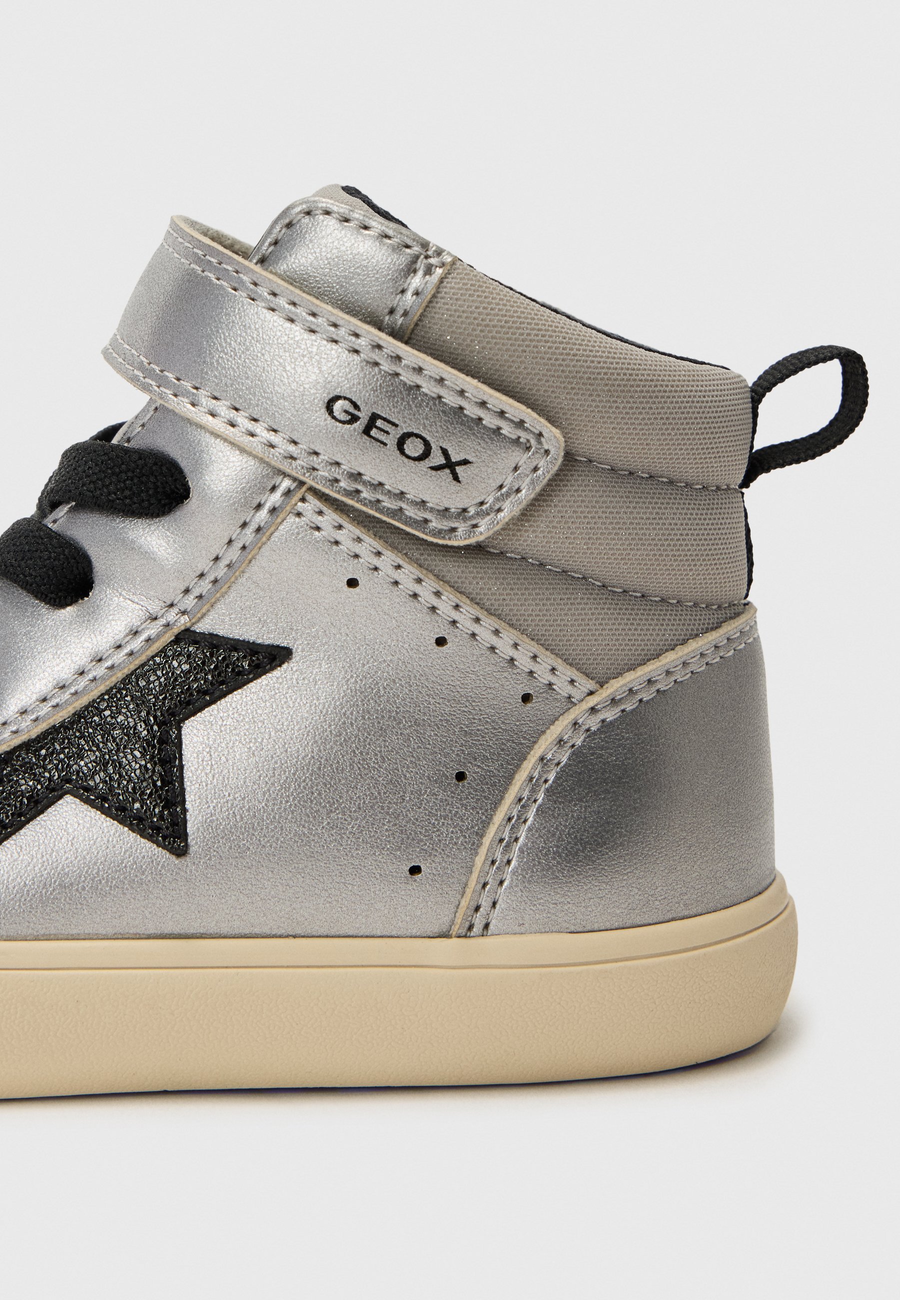 Geox GISLI - Hoge sneakers - donkerzilver/zwart