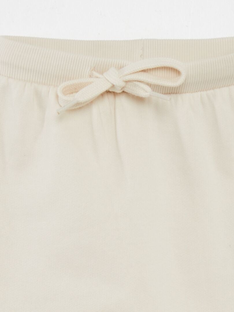 Conjunto de moletom e calça de moletom com estampa - BRANCO