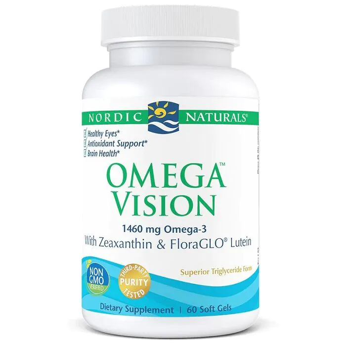 Nordic Naturals Omega Vision 1460 mg, Suplement diety wspomagający wzrok, Kapsułki