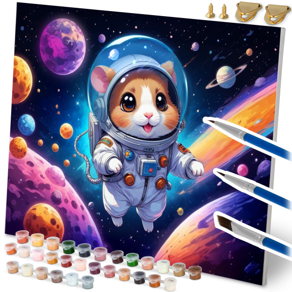 Malowanie po numerach obraz z ramą 40x50 Astronauta Massido