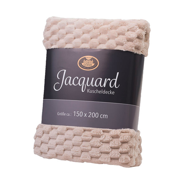 Pătură Jacquard 3D, crem
